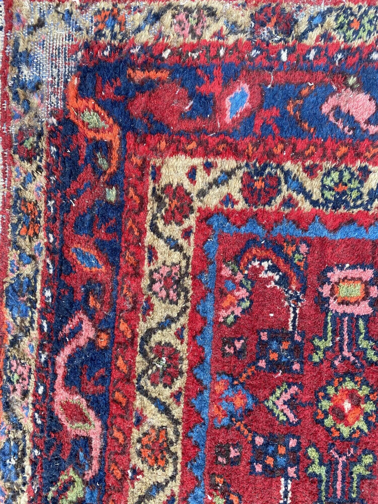 Handmade ancient persian hamadan carpet 120x204 cm