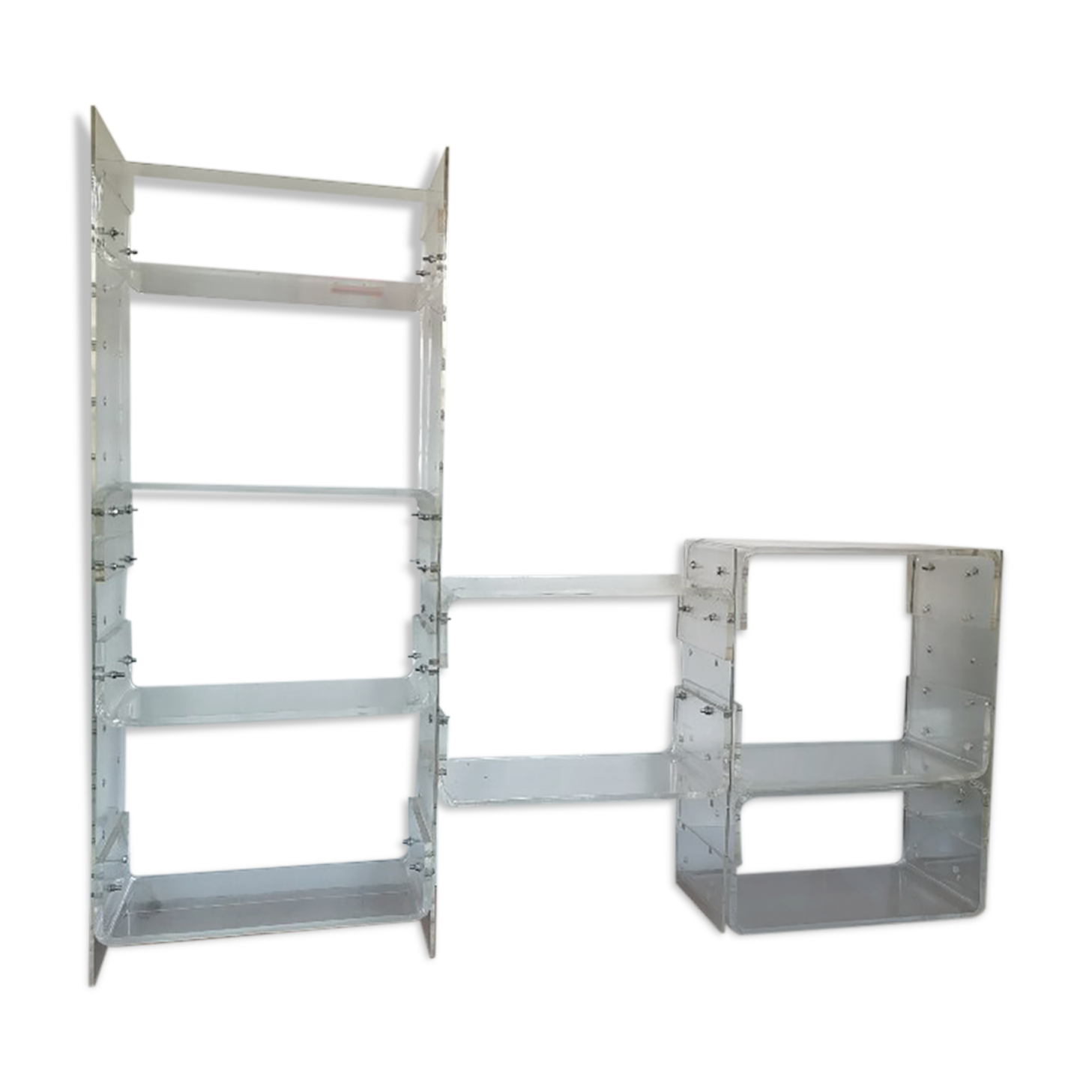 Plexiglas bookcase / storage 1970