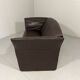 Christophe Giraud brown leather sofa Indy, Jori Belgium 1990’s