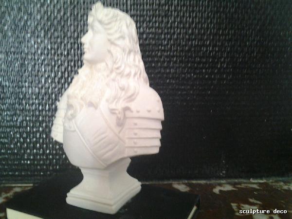 Bust in cast plaster Louis XIV