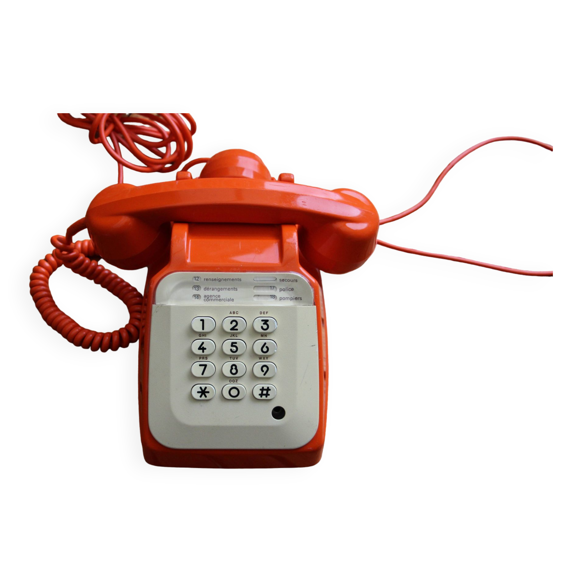 Socotel S63 orange/beige 70's phone