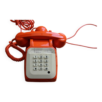 Socotel S63 telephone orange/beige 70's