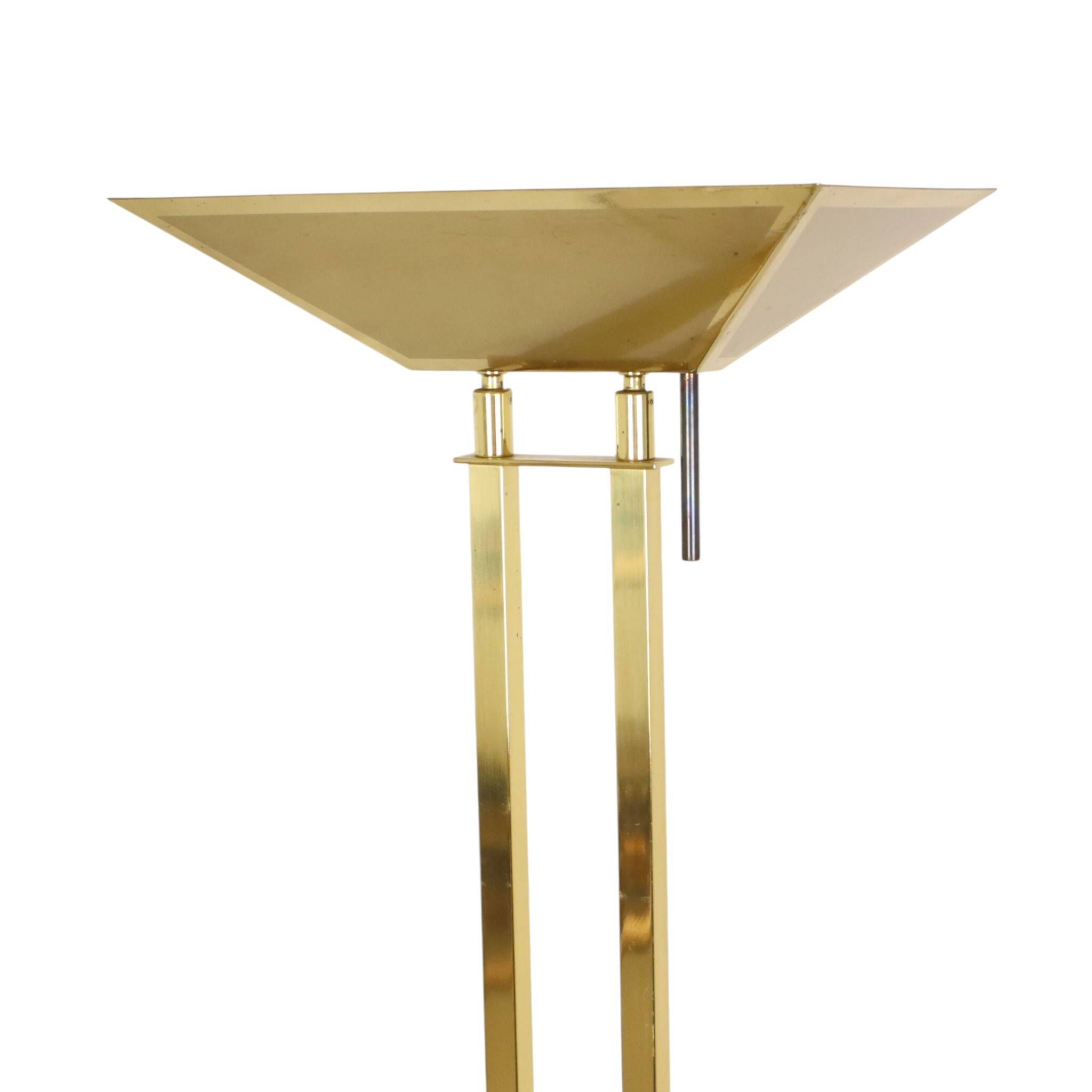 Gold Deknudt Floor Lamp, Willy Rizzo Design, Hollywood Regency