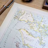 The Arctic region, period map, 1887, Authentic.