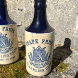 French stoneware grapefruit sparkling drink bottles