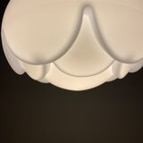 Large frosted glass pendant light by Peill and Putzler Seerose / Artichoke XL 1970