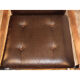 Pair of leather and chrome metal armchairs 1970