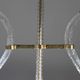 Amazing 2 Light Clear Rostrato Murano Glass Chandelier by Barovier & Toso,