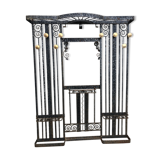 Art deco wrought iron coat rack