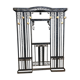 Art deco wrought iron coat rack