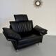 Fauteuil design contemporain Intertime I-Cielo en cuir noir