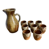 Terracotta and gray orangeade service