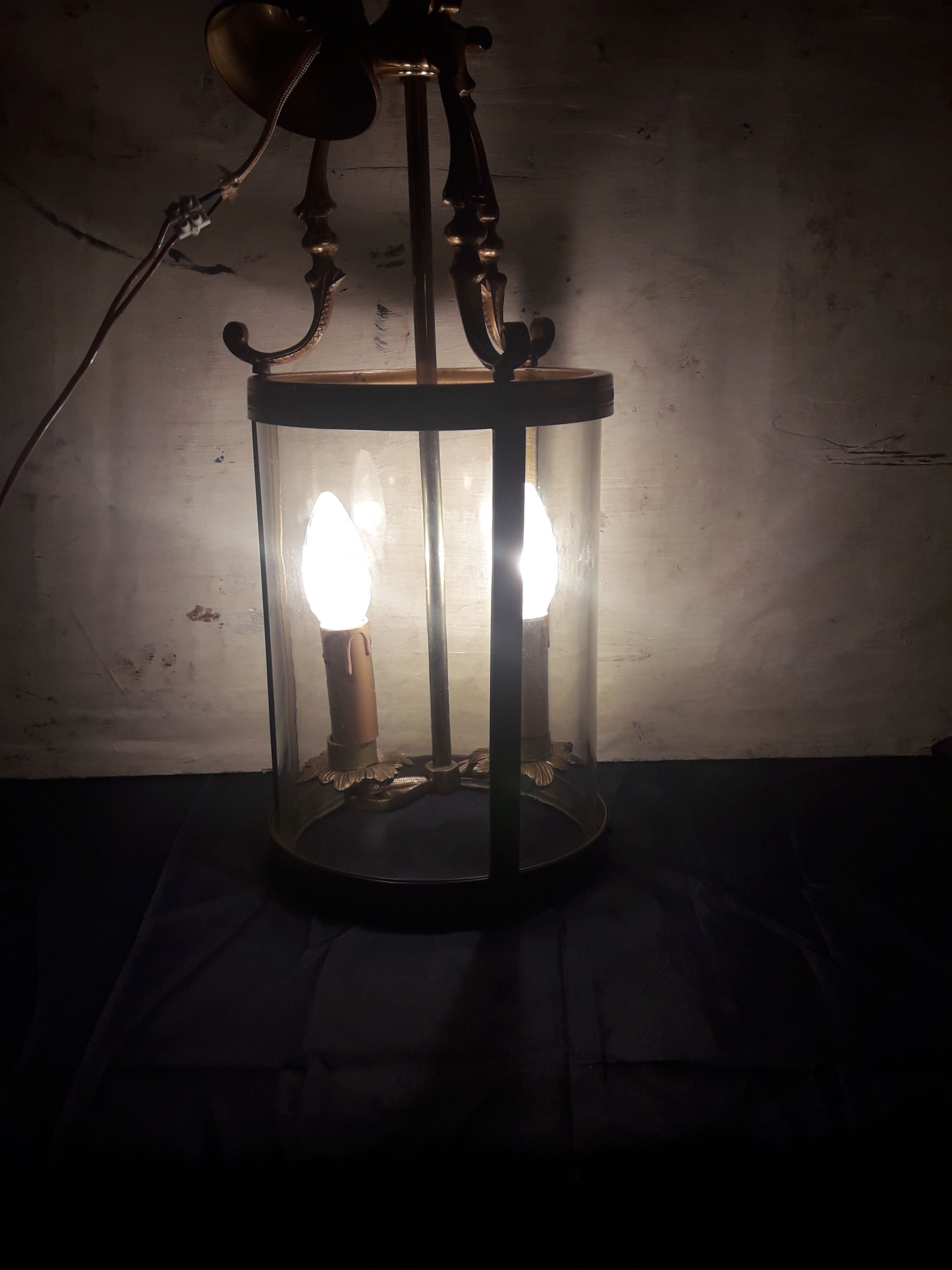 Golden bronze vestibule lantern