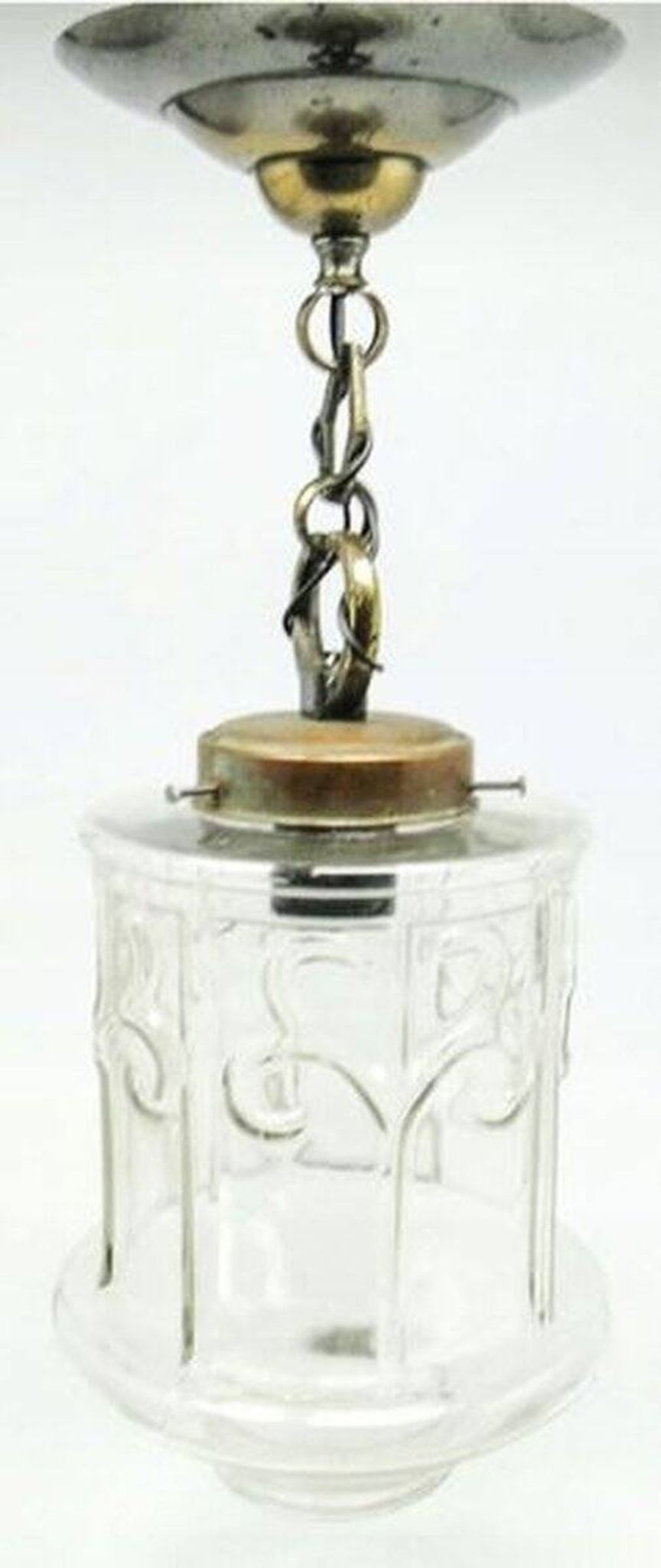 Art Nouveau pendant lamp, France, 1890s