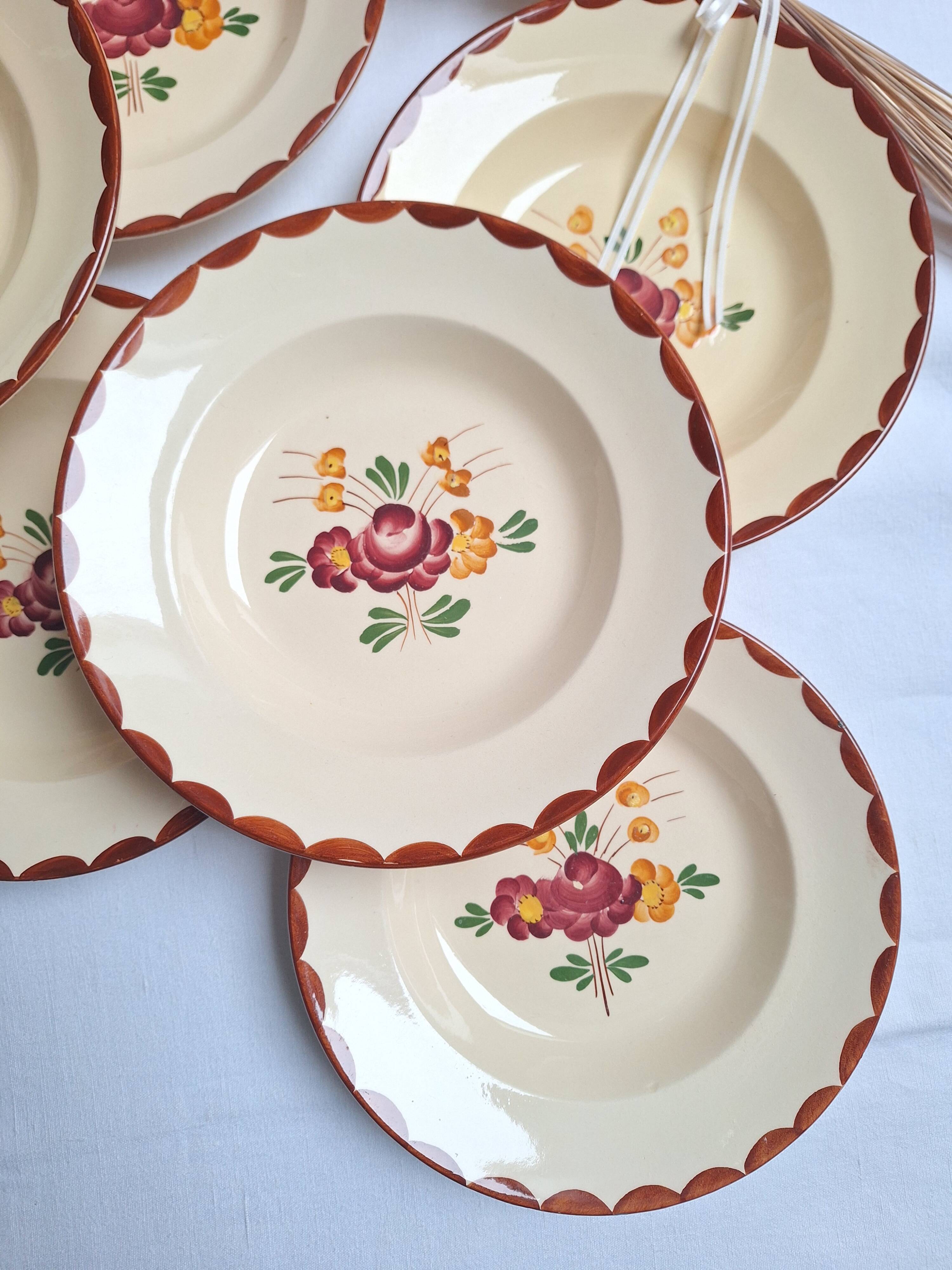 Longchamp Agen pattern soup plates