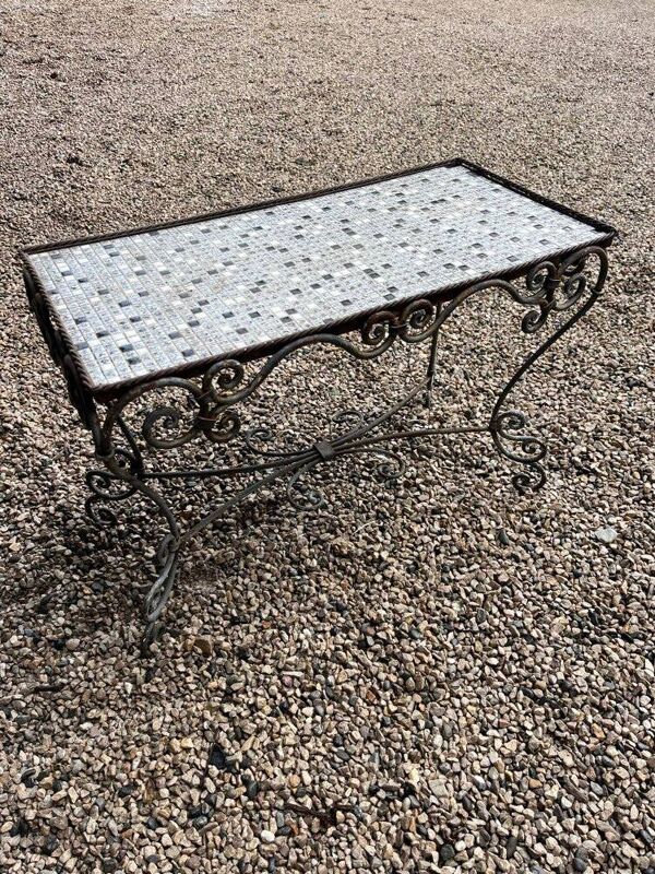 Table de jardin vintage fer forgé