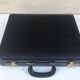 Old travel Gerard Henon leather black briefcase