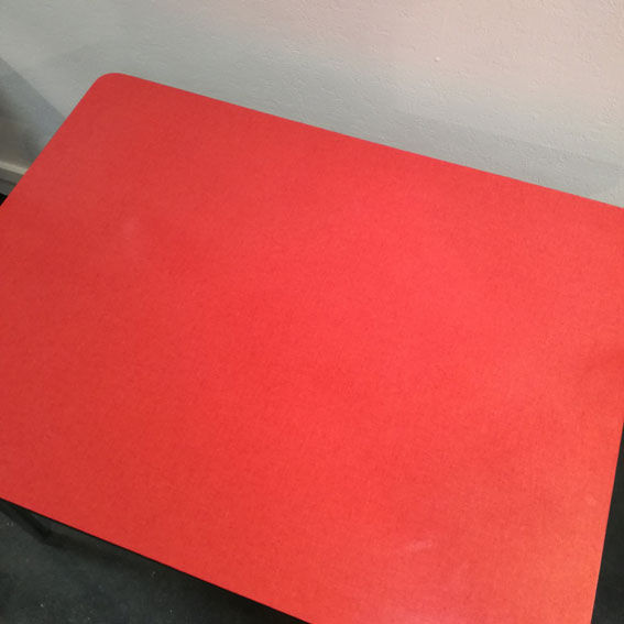 Red formica table