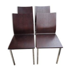 4 chaises Design bois