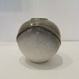 Grey potter's ball vase