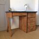 Bureau vintage pieds compas bois