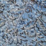 3x7 Navy Blue Vintage Runner Rug, 78x218Cm