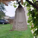 Art Deco chandelier wrought iron Nancy style twentieth era