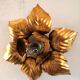 FL wall lamp in gilded metal design 70s