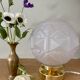 Vintage art deco globe table lamp in frosted glass