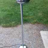 Chrome floor lamp of the year 70 Delmas original lampshade
