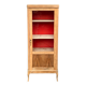 Armoire vitrée vintage bois brut 1950