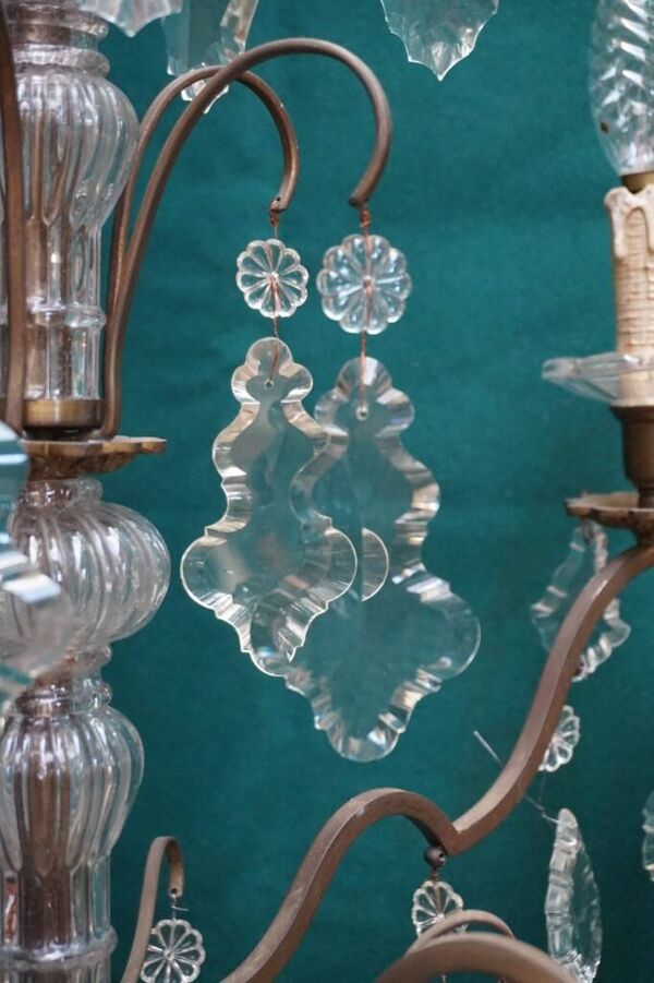 Lustre cristal bronze.