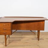 Bureau vintage Boomerang en teck par Peter Løvig Nielsen, Danemark, 1970