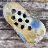 Vase pique flower in faience-fish-60s