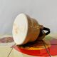 Vintage enameled sheet metal kettle - rooster decor