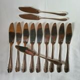 12 Argental Fish Knives Silver Metal