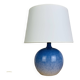Blue ceramic ball lamp by Duriez, 1980s