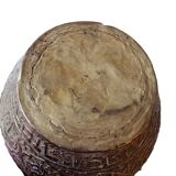 Vase hébreu en laiton décoré à la main vers 1900
