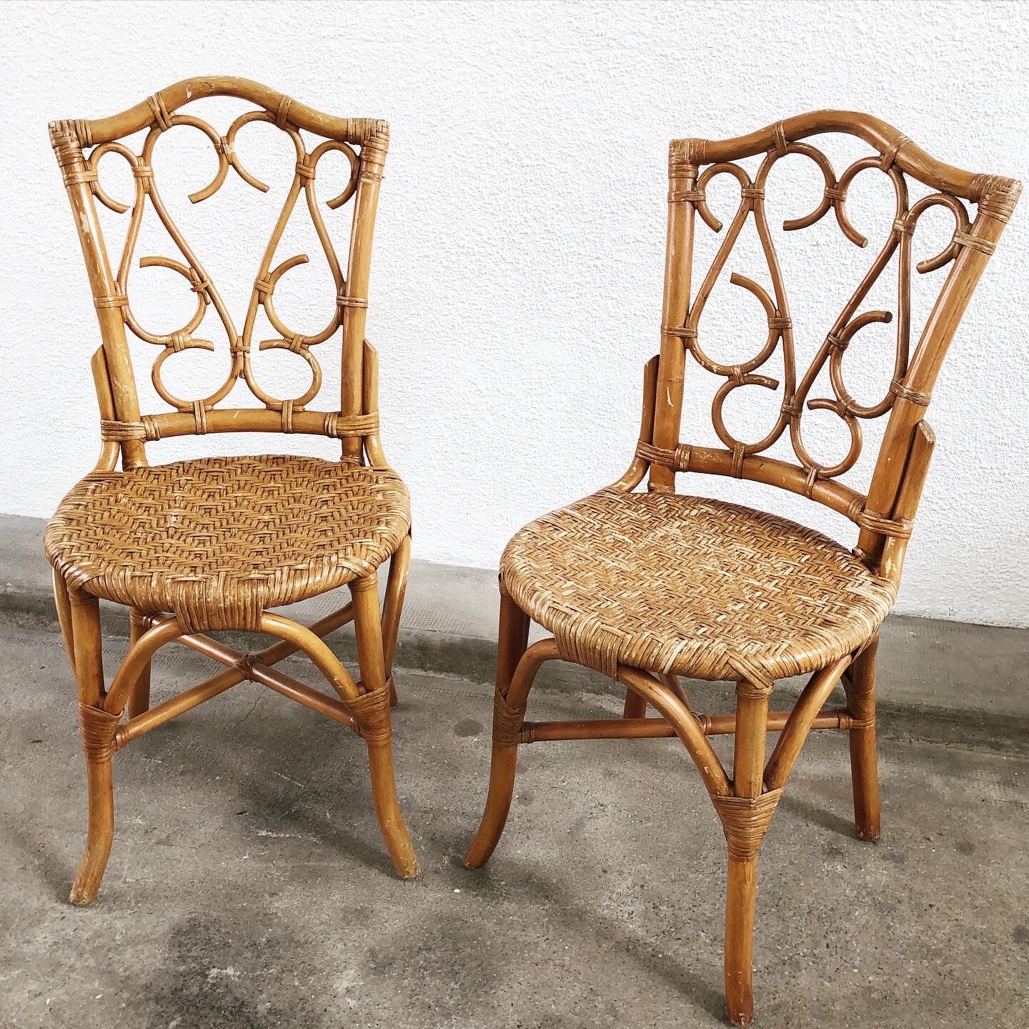 Pair of rattan chairs