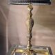 Rocaille style bronze lamp and pleated lampshade with gallon 49x25