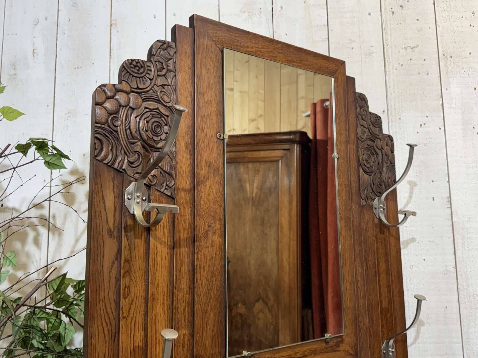 1930s Art Deco oak wardrobe