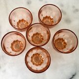 Set of 6 glasses rosaline cups