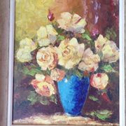 Painting painting bouquet of flowers by André Giroldi