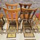 Set of 6 mismatched Baumann style bistro chairs from the 1970s