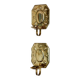 Pair of mid-century brass Swedish sconces