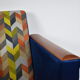 Mid-century armchair, 1960s, fully restored, blue velvet