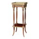 Home / Very finely crafted veneered wooden pedestal. With its marble
