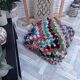 Handmade Berber pouf in wool 60 X 60 X 20 CM