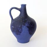 Mid-Century blue Klein vase Heyne ceramics, Germany, 1960s