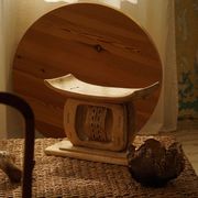 Ashanti stool, hand-carved hardwood stool from West Africa, Wabi Sabi, 20th century